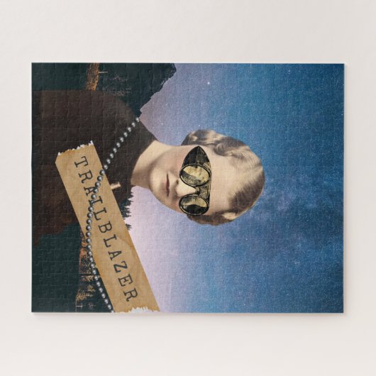 ヴィンテージウィメントレーラーブラザーナイトスカイポップ・アートのアート ジグソーパズル (横)