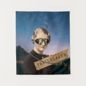 ヴィンテージウィメントレーラーブラザーナイトスカイポップ・アートのアート タペストリー (正面)