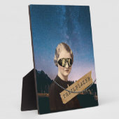 ヴィンテージウィメントレーラーブラザーナイトスカイポップ・アートのアート フォトプラーク (側面)