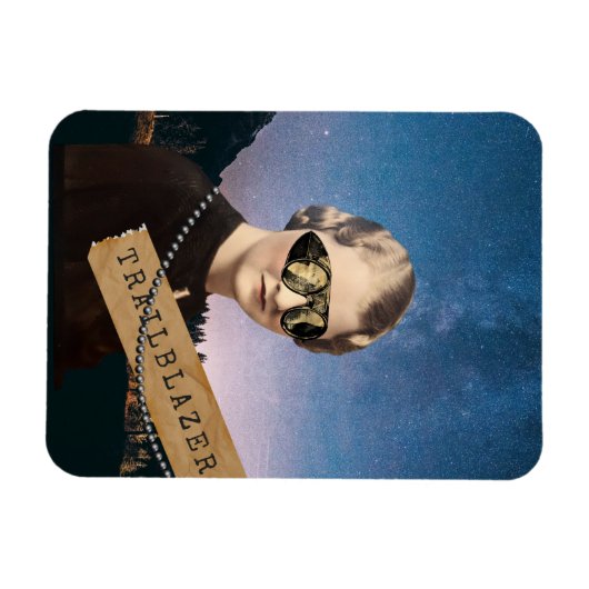 ヴィンテージウィメントレーラーブラザーナイトスカイポップ・アートのアート マグネット (横)