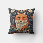 ヴィンテージウィリアムインスパイアモリスフローラレッドキツネ クッション (裏面)