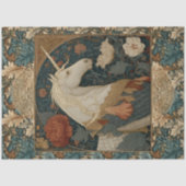 ヴィンテージウィリアムインスパイアモリスユニコーンフローラ 薄葉紙 (正面)