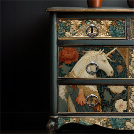 ヴィンテージウィリアムインスパイアモリスユニコーンフローラ 薄葉紙