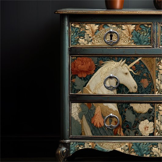 ヴィンテージウィリアムインスパイアモリスユニコーンフローラ 薄葉紙