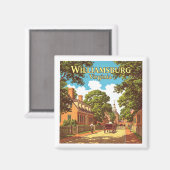 ヴィンテージウィリアムスバーグバージニア マグネット (正面/裏面)