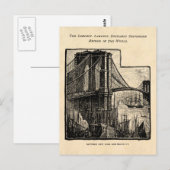 ヴィンテージウィリアムズバーグブルックリンブリッジニューヨークシティ ポストカード (正面/裏面)