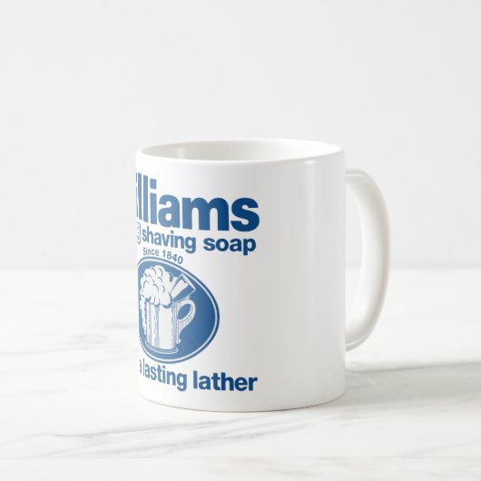 ヴィンテージウィリアムズ石鹸シェービングマグの再現 コーヒーマグカップ (正面右)