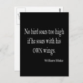 ヴィンテージウィリアムブレイクバードソーアオーブウィングス引用文 ポストカード (正面/裏面)