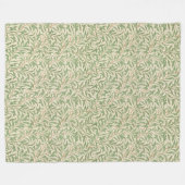 ヴィンテージウィリアムモリスウィローバウ フリースブランケット (正面(横))