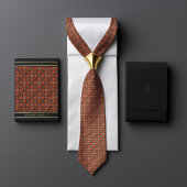 ヴィンテージウィリアムモリスオレンジシェル対角線 ネクタイ