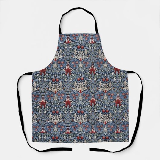 ヴィンテージウィリアムモリスカタムケスヘッド油留赤 エプロン (正面)