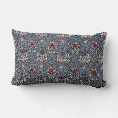 ヴィンテージウィリアムモリスカタムケスヘッド油留赤 ランバークッション (裏面)