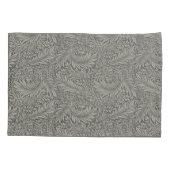 ヴィンテージウィリアムモリスグレイ&セージグリーン 枕カバー (裏面-左)