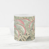 ヴィンテージウィリアムモリスコーンクルフラワー フロストグラスマグカップ (正面左)