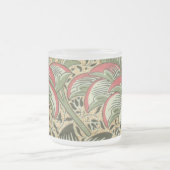 ヴィンテージウィリアムモリスコーンクルフラワー フロストグラスマグカップ (中央)