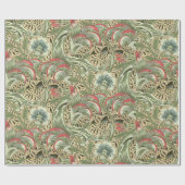 ヴィンテージウィリアムモリスコーンクルフラワー ラッピングペーパー (フラット)