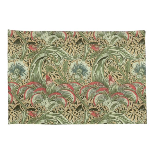 ヴィンテージウィリアムモリスコーンクルフラワー 枕カバー (裏面-右)