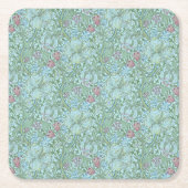 ヴィンテージウィリアムモリスゴールデンリリー スクエアペーパーコースター (正面)