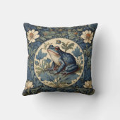 ヴィンテージウィリアムモリススタイルブルーフロッグクッション クッション (裏面)