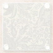 ヴィンテージウィリアムモリスセピアタンボタニカル ガラスコースター (裏面)