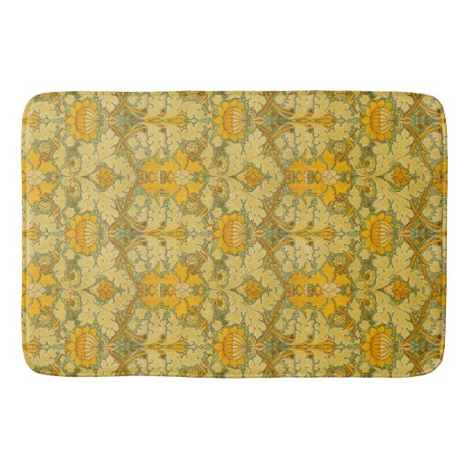 ヴィンテージウィリアムモリスセントジェームズパレスパターン バスマット (正面)