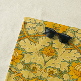 ヴィンテージウィリアムモリスセントジェームズパレスパターン ビーチタオル