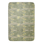 ヴィンテージウィリアムモリスダフォディルフラワーイエローグリー バスマット (正面縦)