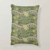 ヴィンテージウィリアムモリスダフォディルフラワーイエロー アクセントクッション (裏面(縦))