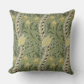 ヴィンテージウィリアムモリスダフォディルフラワーイエロー クッション (正面)