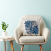 ヴィンテージウィリアムモリスチューリップウィローブルーフローラ クッション (椅子)