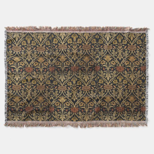 ヴィンテージウィリアムモリスバラアンドリリー スローブランケット (正面)