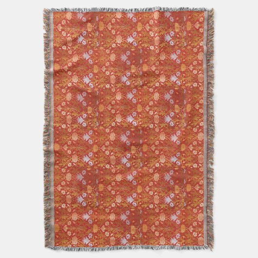ヴィンテージウィリアムモリスバラアンドリリー スローブランケット (正面縦)