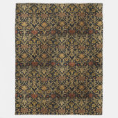 ヴィンテージウィリアムモリスバラアンドリリー フリースブランケット (正面)