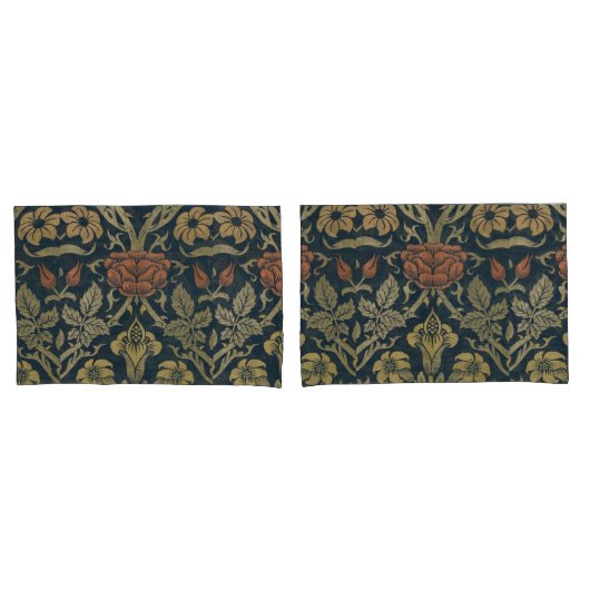 ヴィンテージウィリアムモリスバラアンドリリー 枕カバー (フロントセット)