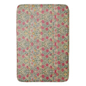 ヴィンテージウィリアムモリスバラピンクイエローバードフローラ バスマット (正面縦)