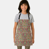 ヴィンテージウィリアムモリスバラピンクイエローフローラ エプロン (インサイチュ)