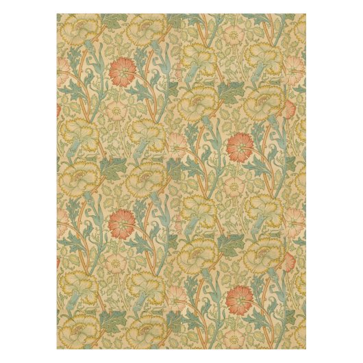 ヴィンテージウィリアムモリスピンクアンドバラ テーブルクロス (正面)