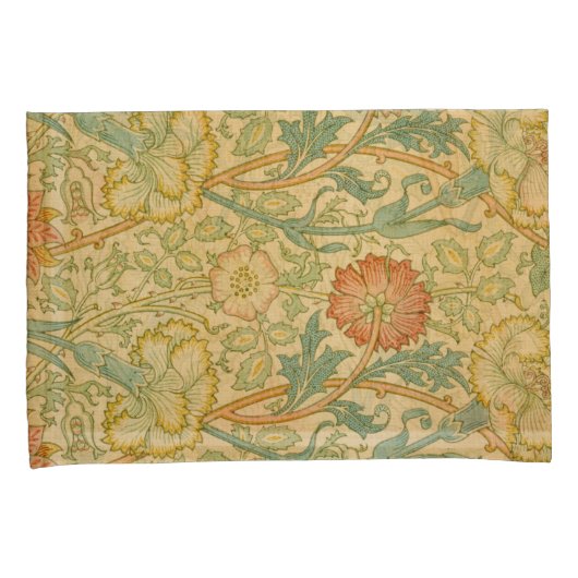 ヴィンテージウィリアムモリスピンクアンドバラ 枕カバー (正面右)