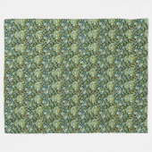 ヴィンテージウィリアムモリスフローラウィーパターン フリースブランケット (正面(横))