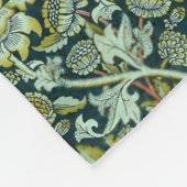 ヴィンテージウィリアムモリスフローラウィーパターン フリースブランケット (角)