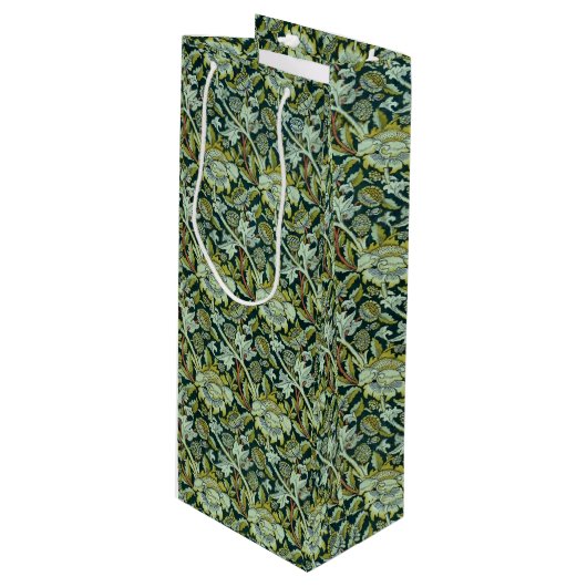 ヴィンテージウィリアムモリスフローラウィーパターン ワインギフトバッグ (正面アングル)