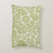 ヴィンテージウィリアムモリスフローラルパターングリーン アクセントクッション (裏面(縦))