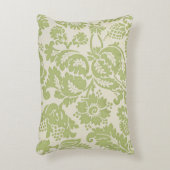 ヴィンテージウィリアムモリスフローラルパターングリーン アクセントクッション (正面(垂直))