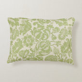 ヴィンテージウィリアムモリスフローラルパターングリーン アクセントクッション (裏面)