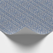 ヴィンテージウィリアムモリスフローラルパターンブルーホワイト ラッピングペーパー (角)