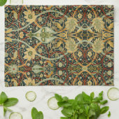 ヴィンテージウィリアムモリスブルマーズウッドカーペット キッチンタオル (折り畳み)