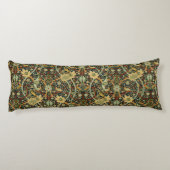 ヴィンテージウィリアムモリスブルマーズウッドカーペット ボディピロー (裏面)