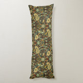 ヴィンテージウィリアムモリスブルマーズウッドカーペット ボディピロー (裏面 (縦))