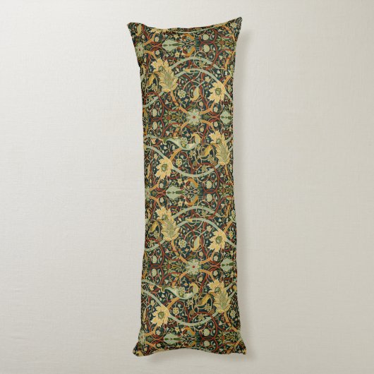 ヴィンテージウィリアムモリスブルマーズウッドカーペット ボディピロー (裏面 (縦))