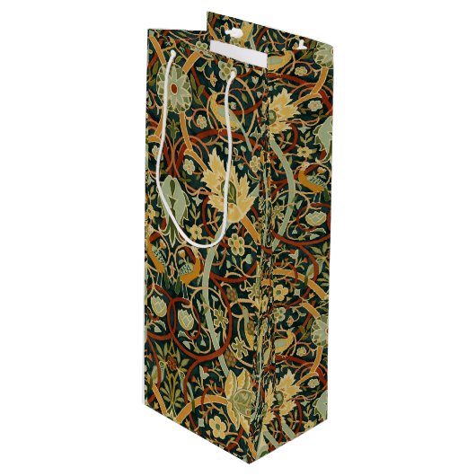 ヴィンテージウィリアムモリスブルマーズウッドカーペット ワインギフトバッグ (正面アングル)